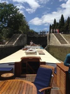 Navigating the locks.