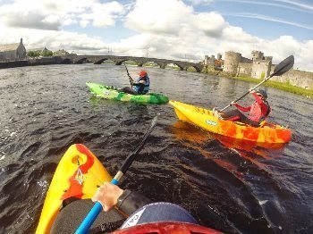 Cindy paddling in Limerick, Ireland.