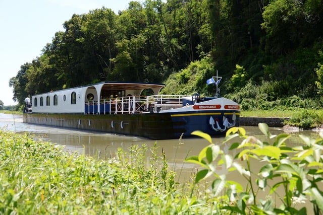 The Renaissance luxury barge on the Canal du Midi, in France. Jacqueline Harmon Butler photo.