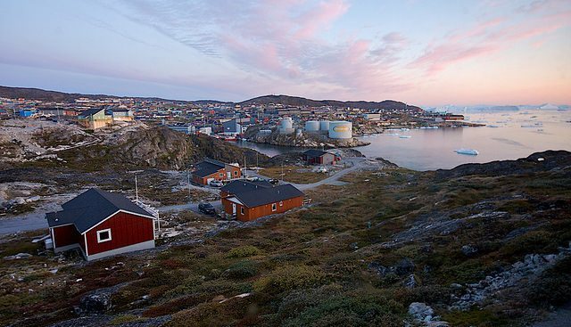 The town of Ilulissat from above