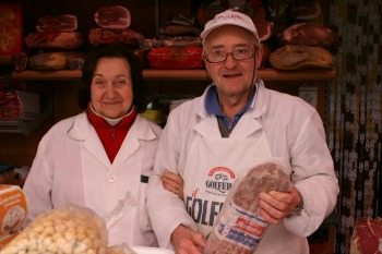 Lina and Enzo Lazzerini have manned their cheese and meat shop in Testaccio for 25 years.