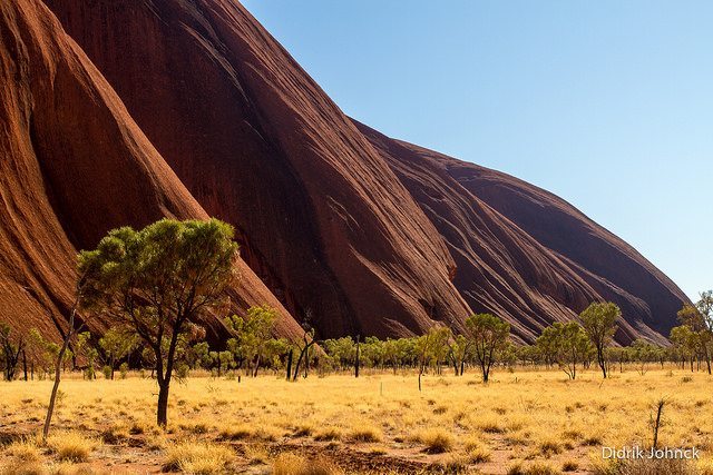 A close up Uluru.