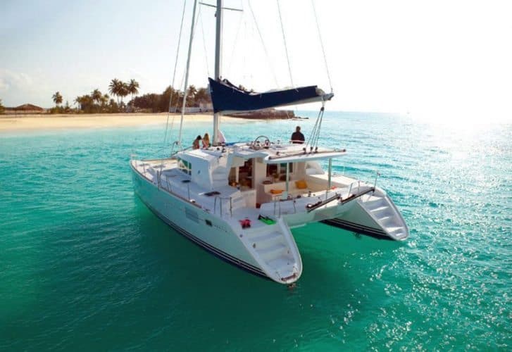 A Festiva catamaran sailing