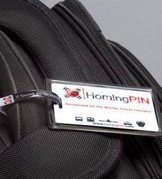 HomingPIN loops fits right around luggage handles.