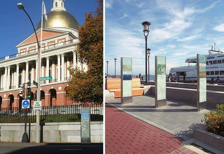 Taking A Walk Through Historic Boston 8 Beacon Hill and the Long Wharf, the beginning and end of the Walk to the Sea. Photo from walktothesea.com