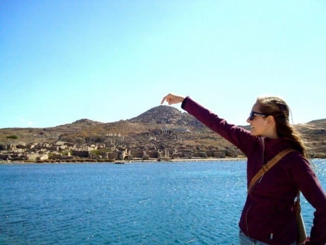 Mount Kynthos in perspective.