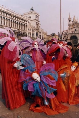 Venice: The Carnevale Di Venezia 2 Carnevale red costumes in Venice. Jacqueline Harmon Butler photos.