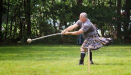 Throwing the heavy hammer at the New Brunswick Highland Games