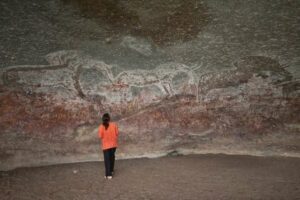 Zimbabwe's Matopos National Park Cave paintings at Matopos National park in Zimbabwe. Rene Bauer photos.