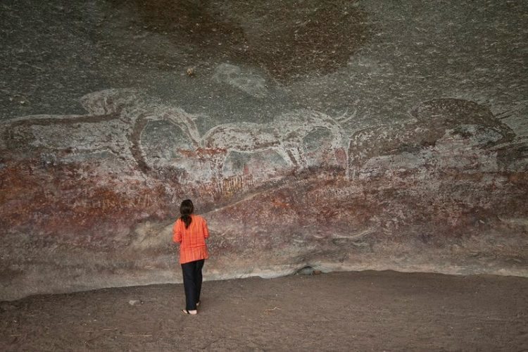 Cave paintings at Matopos National park in Zimbabwe. Rene Bauer photos.