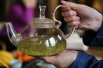 glass teapot