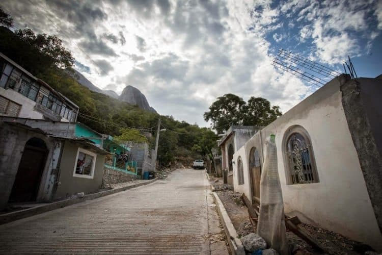 Shack dwellings on the outskirts of Monterrey, Mexico