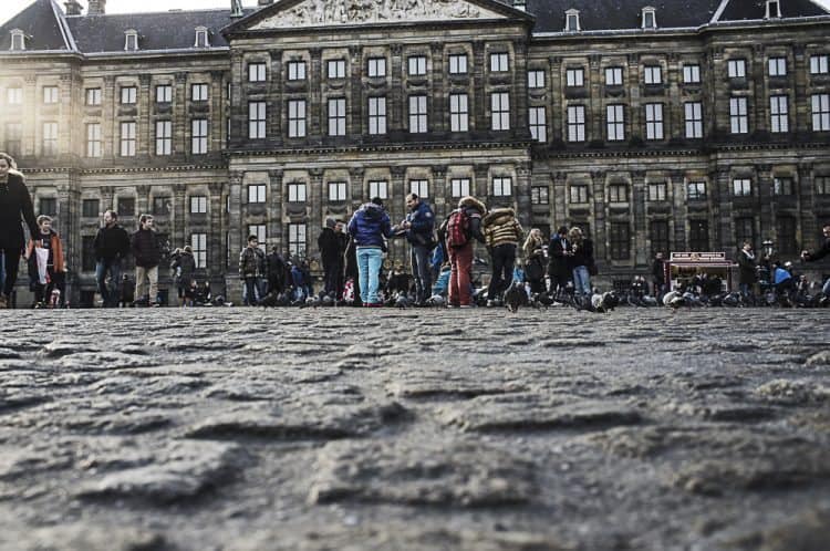 The square in Amsterdam, Netherlands.