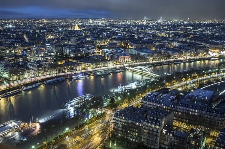 Paris, from the top of the Eiffel Tower. Paris is an exciting place to get a job teaching English in Paris.