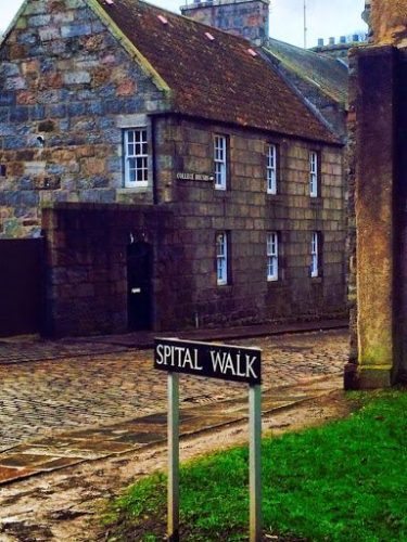 A cobbled road to the university