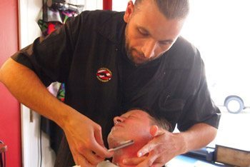 Faraj of Capistranos barber shop--time for a real man's shave!