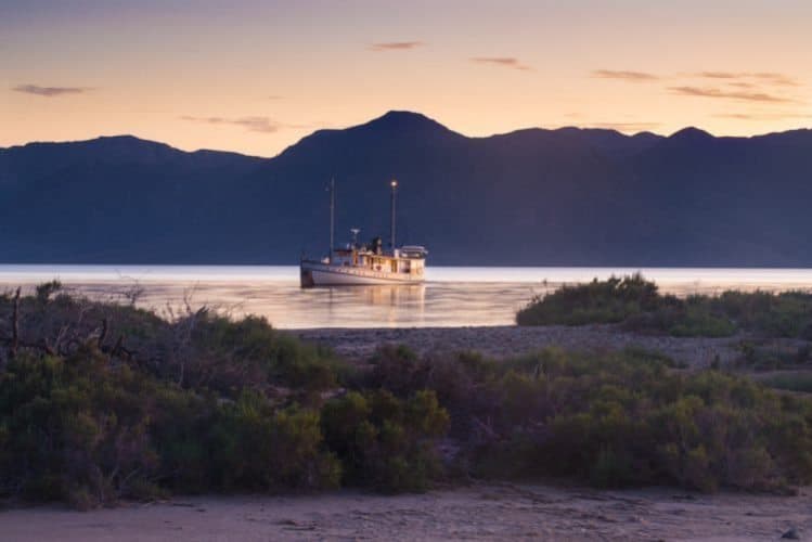 The Westward at sunset near Puerto Gato Baja Mexico. Lauren Buchholz photos.