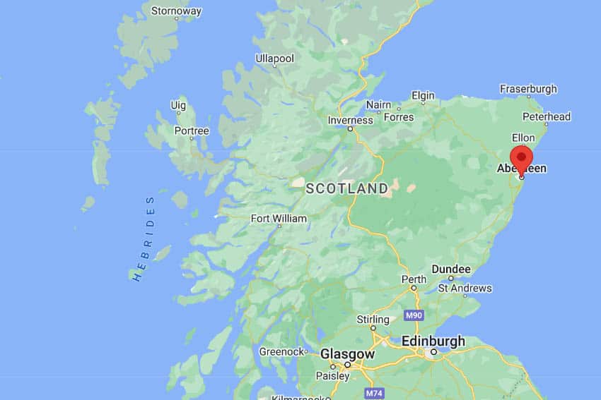aberdeen scotland map