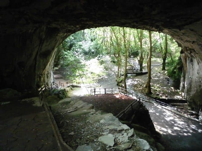 A cave near the Witchcraft Museum. 