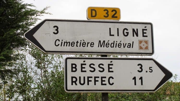 Roadsigns in Charente, France