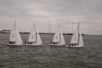 Sailboats on the Severn River.