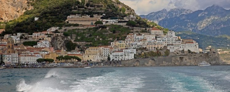 View from the little boats that ferry travelers to Capri and Positano from the Amalfi Coast. Janis Turk photo.