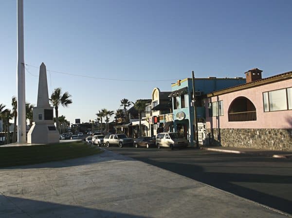 The downtown strip.