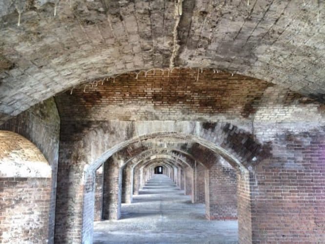 The interior of Fort Jefferson.