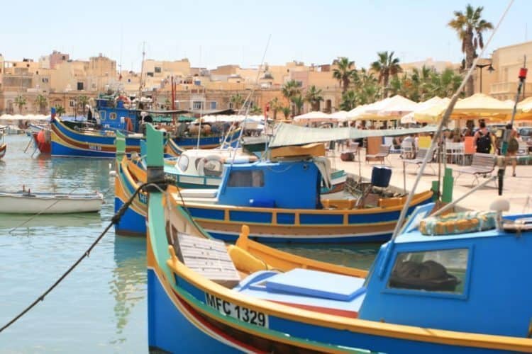 Typical Malta boats.