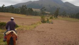 Riding toward a volcano in Otavalo, Ecuador. Photos by Max Hartshorne.