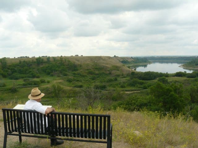 A view of Opimihaw Creek where it meets the South Saskatchewan River.