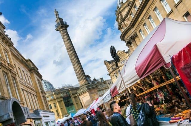 Greys Monument, downtown Newcastle.