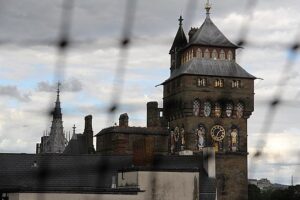 Crowdfunding: Where Creative Travel Ideas Become Reality A view of Cardiff Castle from one of the bedrooms at the Safehouse Hostel in the UK.