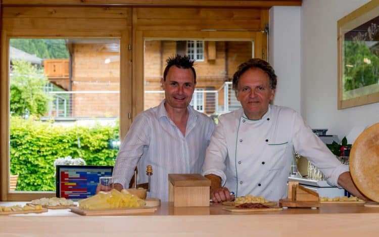 Hotel Edelweiss, in the Swiss Alps 3 Daniel and Chef at the hotel Edelweiss.