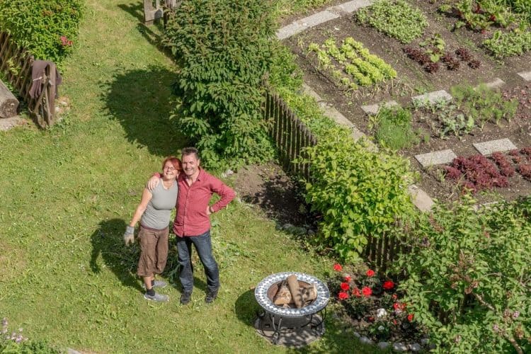 Hotel Edelweiss, in the Swiss Alps 10 Daniel and Susanne in Garden of the Hotel Edelweiss.
