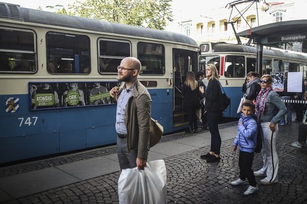 The blue trams