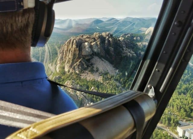 South Dakota: Adventure in The Black Hills 4 A helicopter tour of Mount Rushmore.