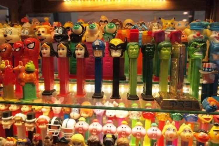 A collection of Pez dispensers at the American visionary Art Museum. 