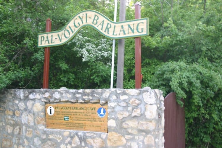 The sign showing the way to the cave below Budapest. Hungary. James Michael Dorsey photos.