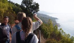 Hiking the trail in Provence, France.