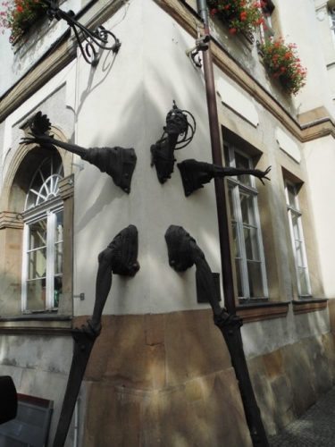 Stilt walker sculpture Jelenia Goar