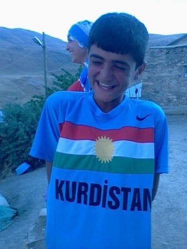 Türkiye: Bahcesaray, Before the Deluge 7 A Kurdistan tee shirt, not easily found in Turkey.