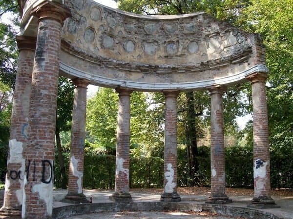 Palazzo in a park in Parma.