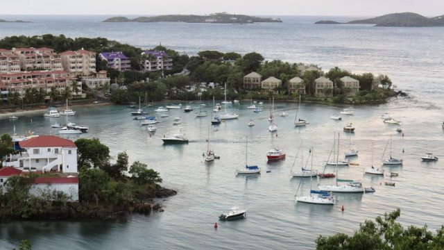 Overlooking the beautiful Cruz Bay. 