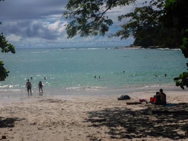 The beach at Manual Antionio National Park.