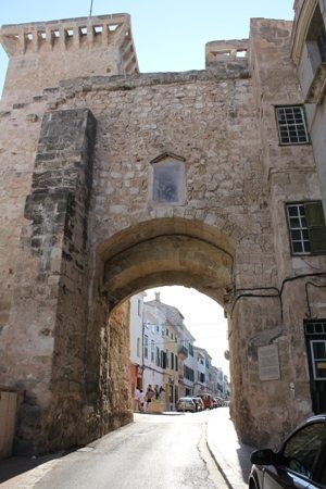 Archway of Medieval Stone Walls in Menorca, Spain. 