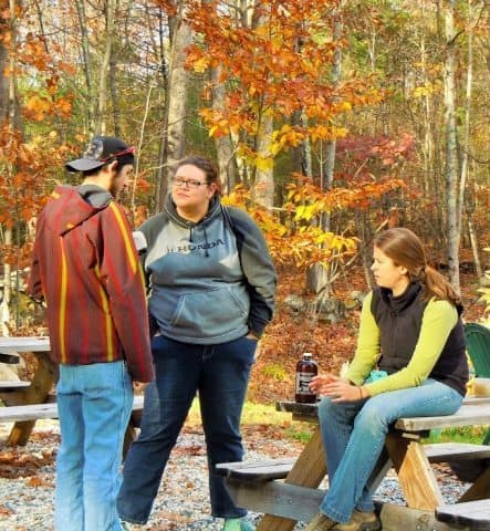 Locals enjoy good company and good beer at the Gneiss Brewing farm.