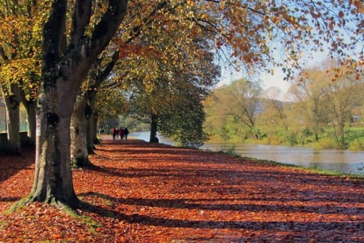 Luxembourg: How to Spend a Day Here 1 Fall colors by a canal in Luxembourg. Katherine Walker photos.
