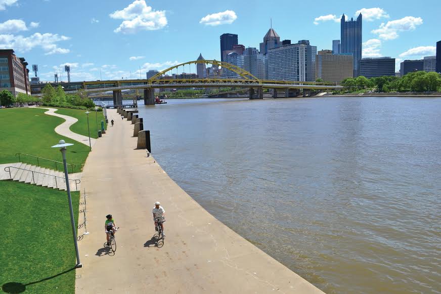 The North Shore River Walk in Pittsburgh.