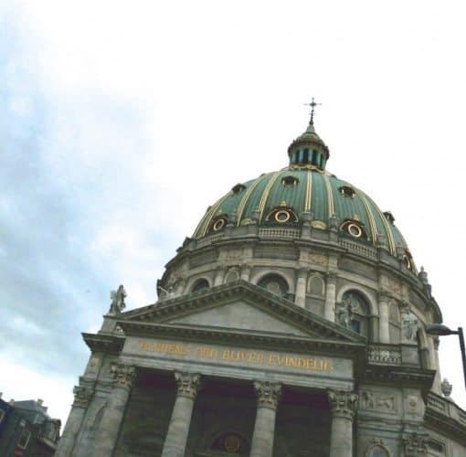 The Marmorkirken (Marble Church) is a towering presence in Copenhagen's Frederiksstaden district.